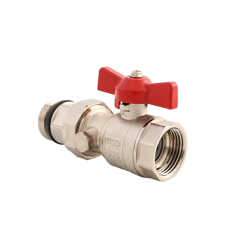Brass Shut off Strainer Ball Valve with thermometer