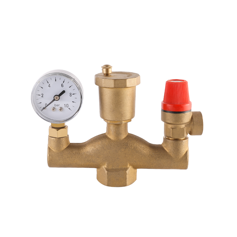 Brass Boiler Valve with Manometer Safety Valve