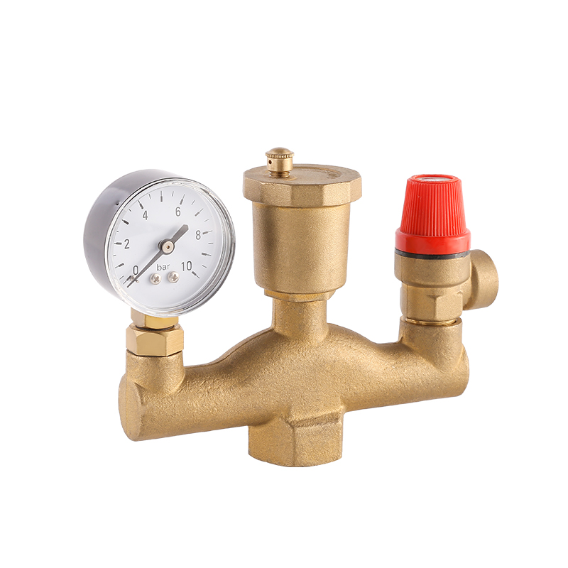 Brass Boiler Valve with Manometer Safety Valve