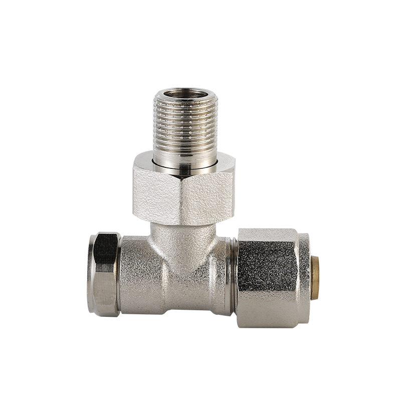 Nickel Plated Angle Type Brass Radiator Valve