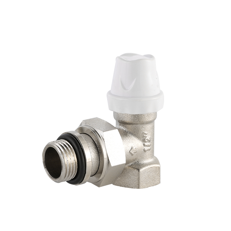 Angle Type Brass Radiator Valve With Plastic Hand Wheel