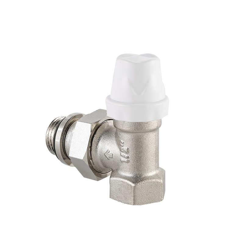 Angle Type Brass Radiator Valve With Plastic Hand Wheel